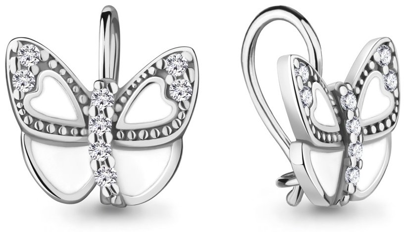 Серьги AQUAMARINE 49076А_skazka_1 вес 1.65 г серебро, эмаль, фианит купить,NaN