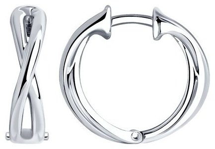 Серьги Diamant 94-120-01570-1 вес 3.14 г серебро, без вставок купить,NaN