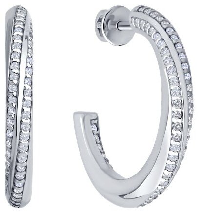 Серьги Diamant 94-122-02254-1_s вес 7.49 г серебро, фианит купить,NaN