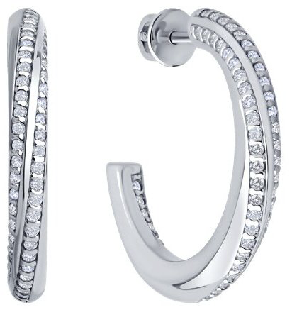 Серьги Diamant 94-122-02254-1_s вес 7.49 г серебро, фианит купить,NaN