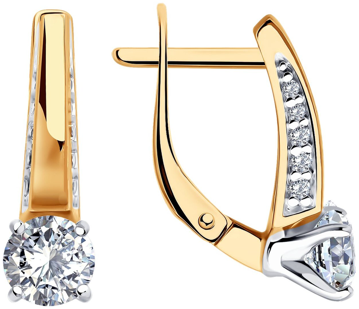 Серьги Diamant 93-120-02129-1 вес 2.83 г серебро, фианит купить,NaN