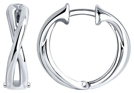 Серьги Diamant 94-120-01570-1_skazka_2 вес 3.08 г серебро, без вставок купить,NaN