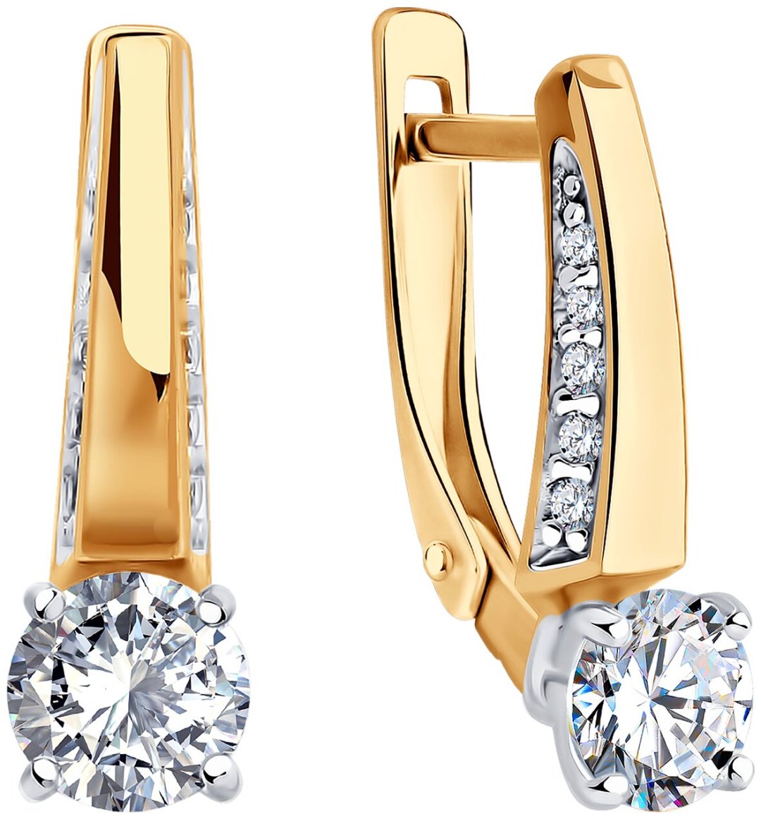 Серьги Diamant 93-120-02129-1 вес 2.83 г серебро, фианит купить,NaN