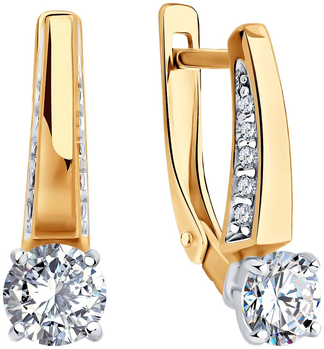 Серьги Diamant 93-120-02129-1 вес 2.83 г серебро, фианит купить,NaN
