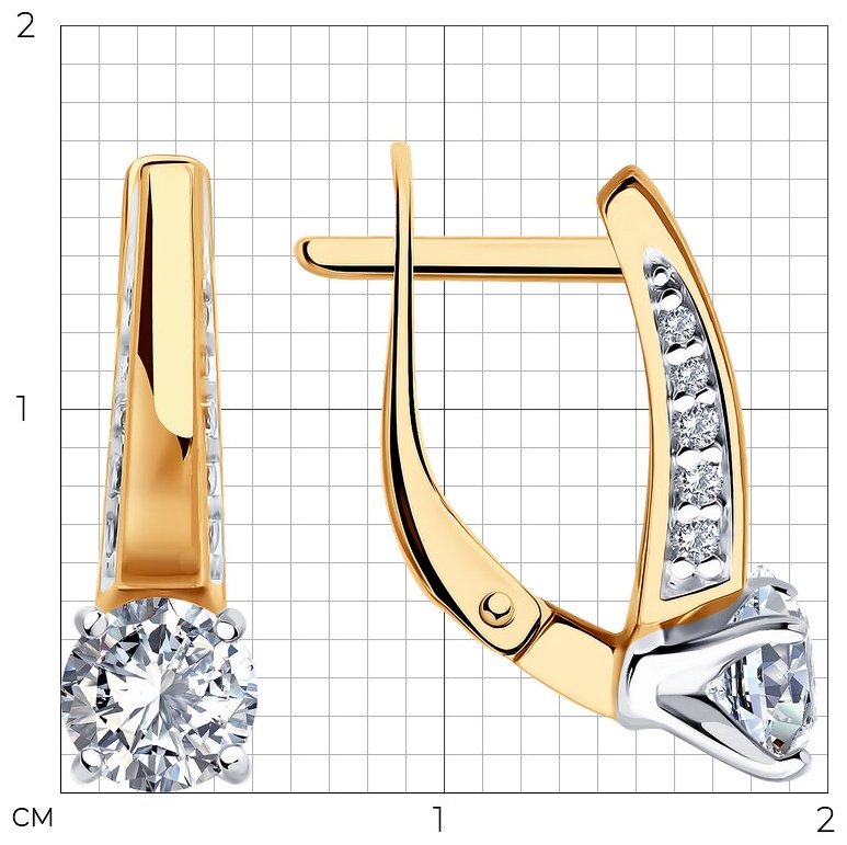 Серьги Diamant 93-120-02129-1 вес 2.83 г серебро, фианит купить,NaN