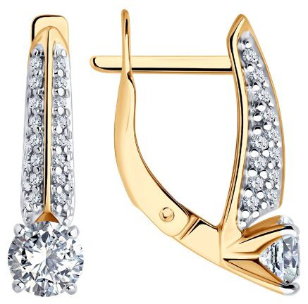 Серьги Diamant 93-120-02130-1 вес 2.64 г серебро, фианит купить,NaN