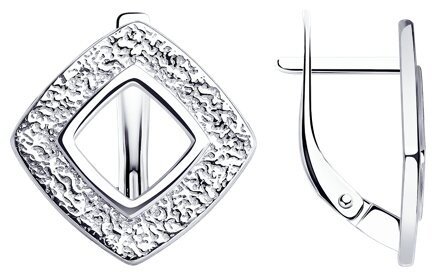Серьги Diamant 94-120-01578-1 вес 3.91 г серебро, без вставок купить,NaN
