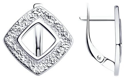 Серьги Diamant 94-120-01578-1 вес 3.91 г серебро, без вставок купить,NaN