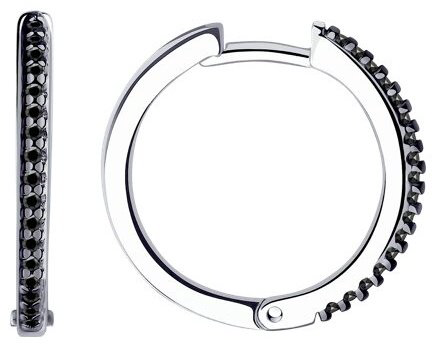 Серьги Diamant 94-120-01593-1 вес 3.27 г серебро, фианит купить,NaN