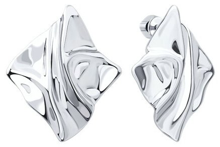 Серьги Diamant 94-122-02338-1_s вес 7.5 г серебро, без вставок купить,NaN
