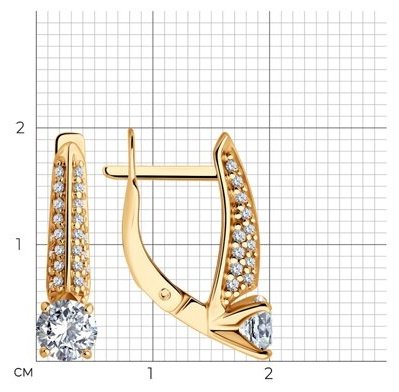 Серьги Diamant 93-120-02130-1_s вес 2.72 г серебро, фианит купить,NaN