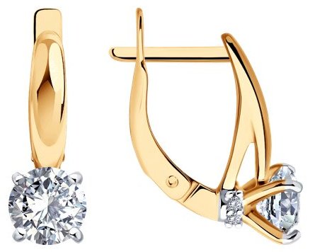 Серьги Diamant 93-120-02133-1 вес 2.65 г серебро, фианит купить,NaN