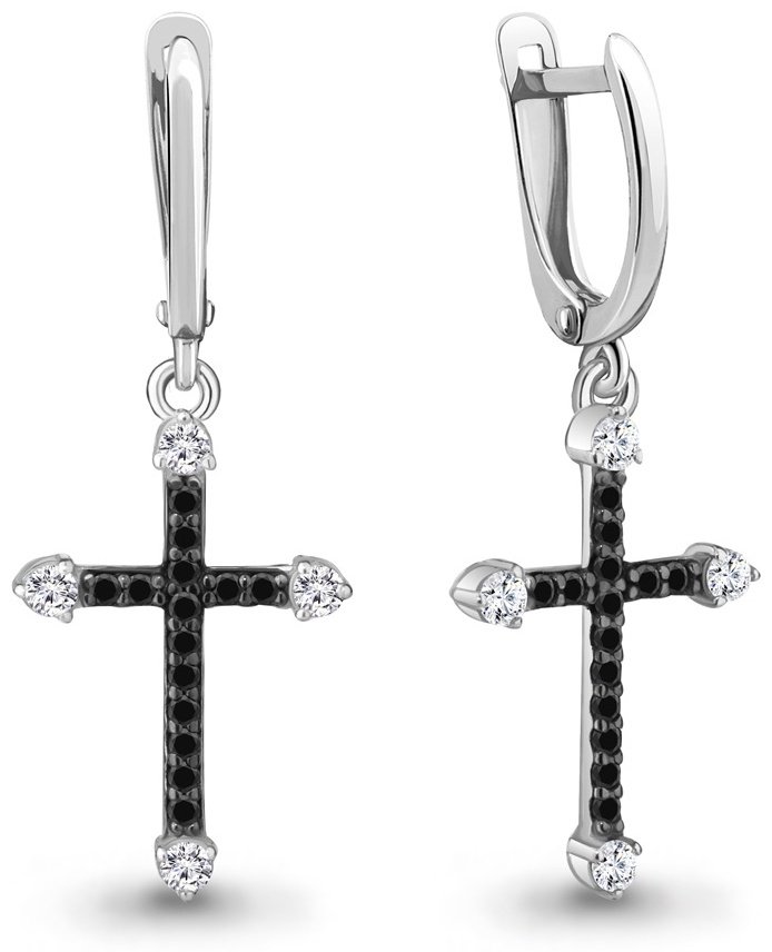 Серьги AQUAMARINE 49398АЧ вес 2.56 г серебро, нанокристалл купить,NaN