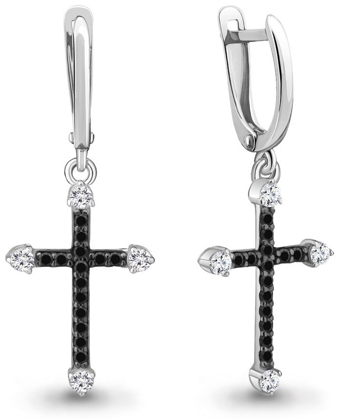 Серьги AQUAMARINE 49398АЧ вес 2.56 г серебро, нанокристалл купить,NaN