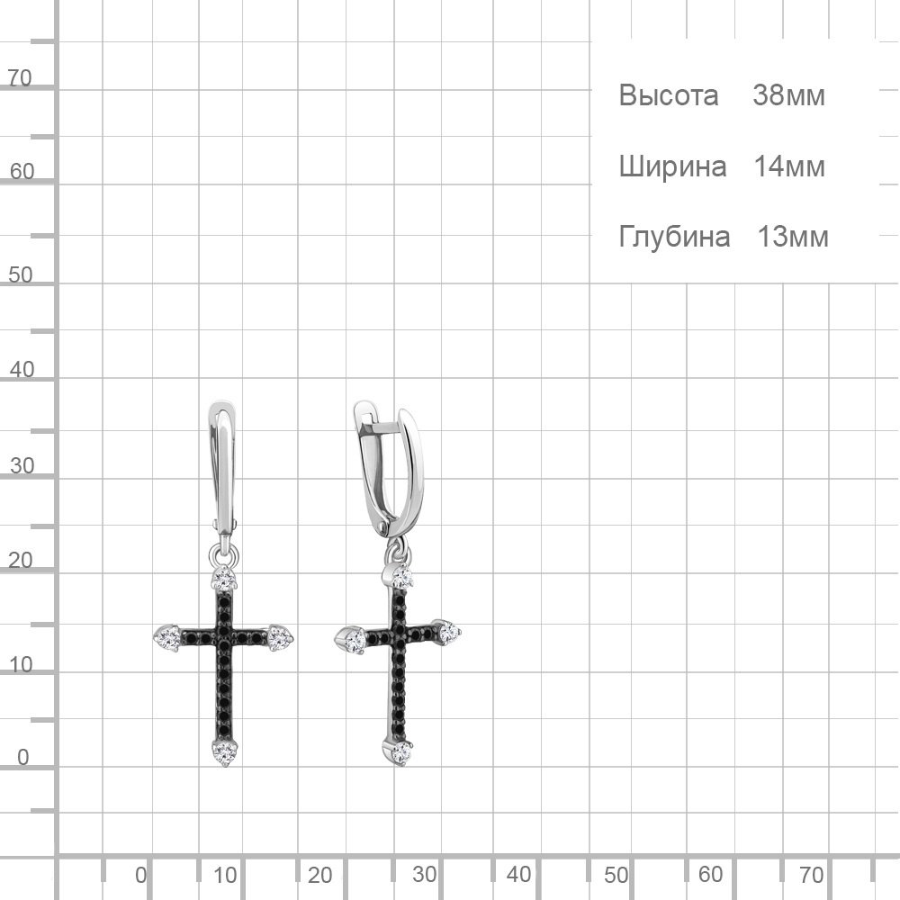 Серьги AQUAMARINE 49398АЧ вес 2.56 г серебро, нанокристалл купить,NaN