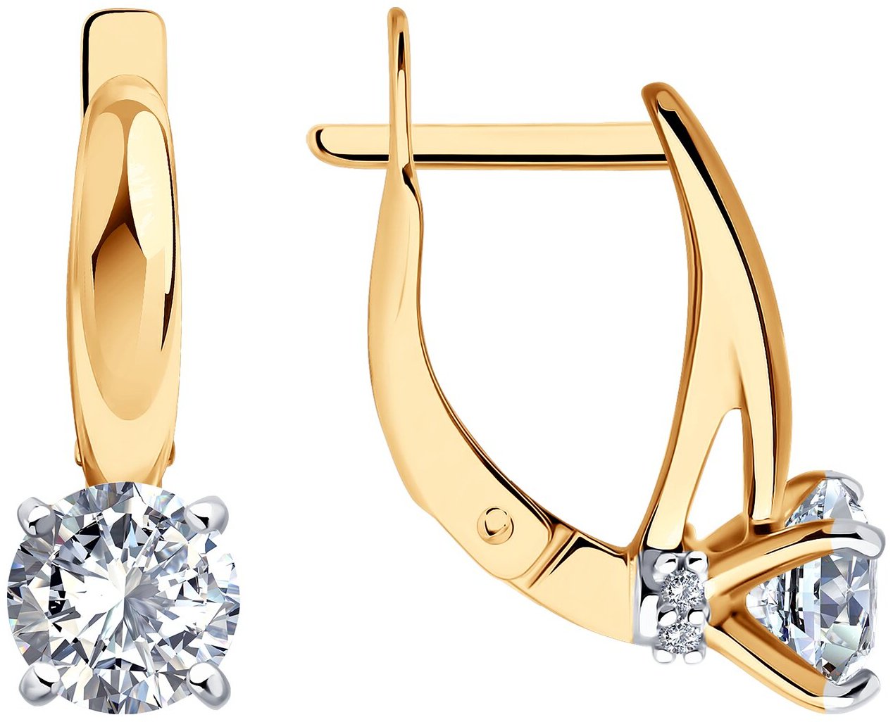 Серьги Diamant 93-120-02133-1 вес 2.73 г серебро, фианит купить,NaN