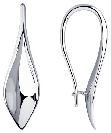 Серьги Diamant 94-120-00845-1 вес 2.21 г серебро, без вставок купить,NaN