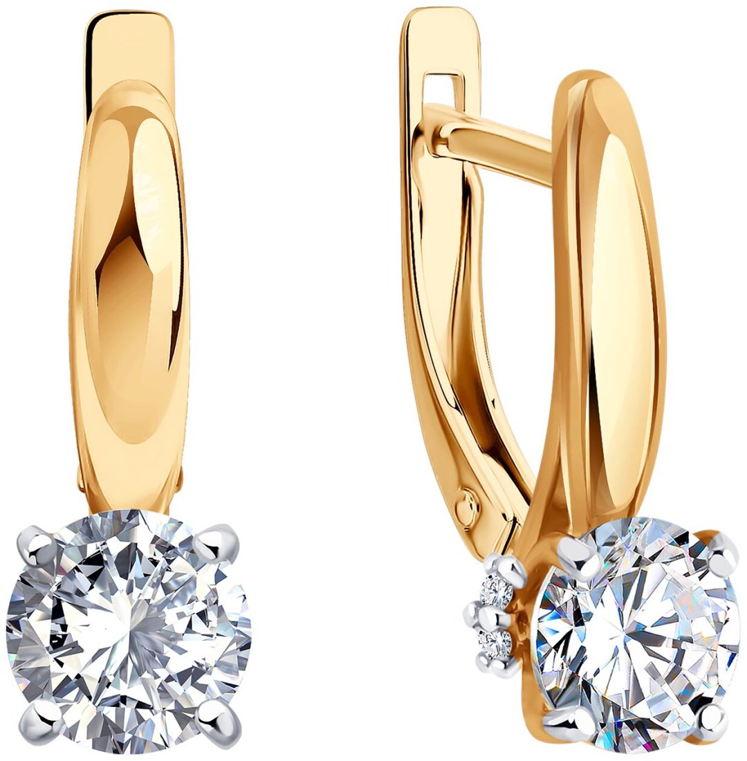 Серьги Diamant 93-120-02133-1 вес 2.73 г серебро, фианит купить,NaN