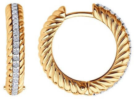 Серьги Diamant 93-120-02161-1 вес 5.77 г серебро, фианит купить,NaN