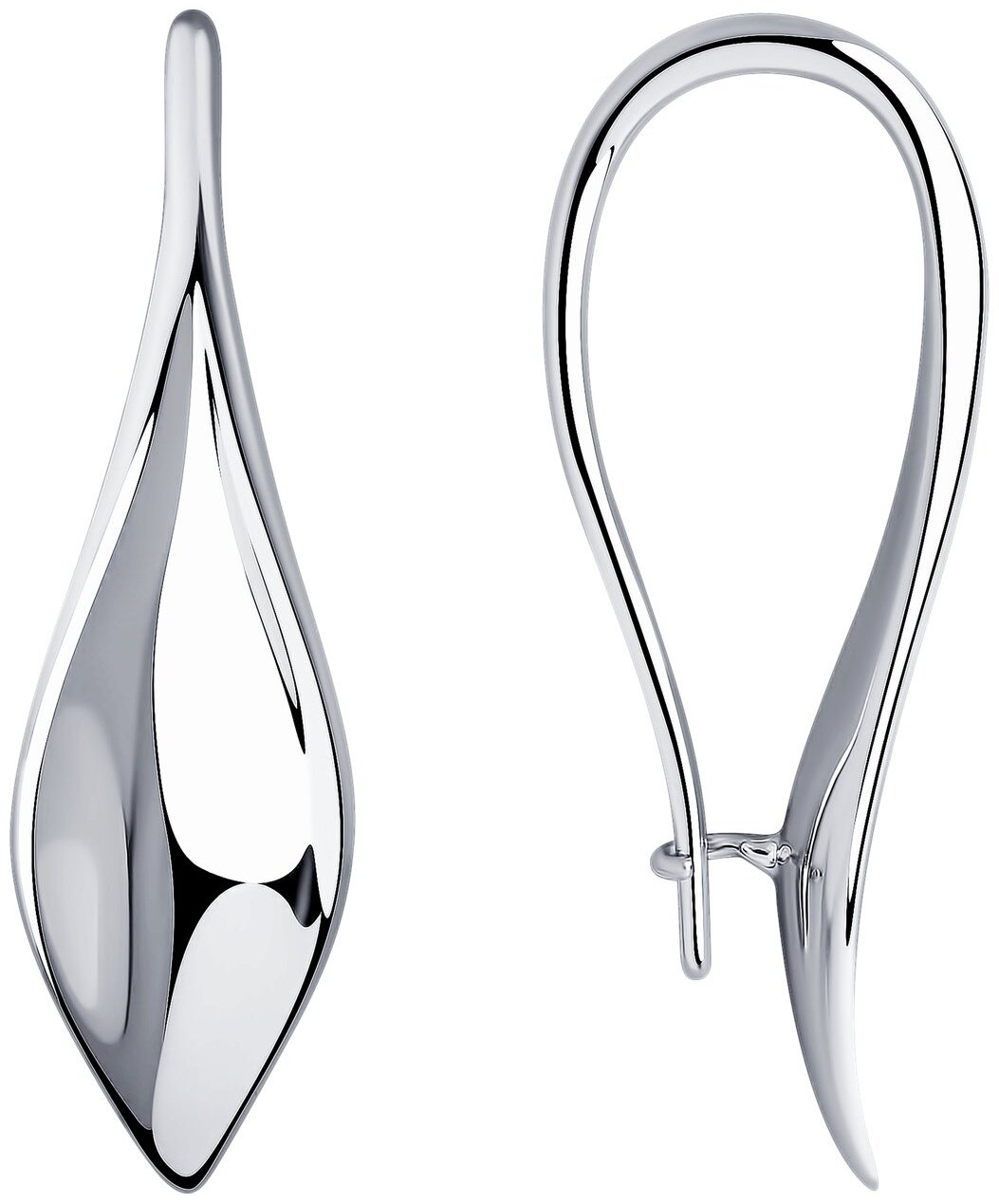 Серьги Diamant 94-120-00845-1 вес 2.29 г серебро, без вставок купить,NaN