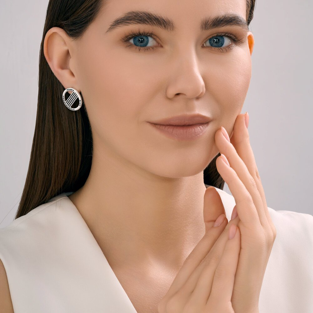 Серьги Diamant 94-122-02385-1 вес 4.82 г серебро, эмаль купить,NaN