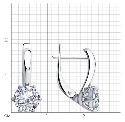 Серьги Diamant 94-120-01633-1 вес 3.18 г серебро, фианит купить,NaN