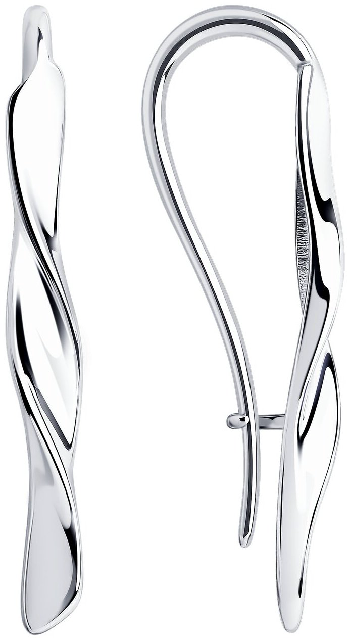 Серьги Diamant 94-120-00863-1 вес 1.71 г серебро, без вставок купить,NaN