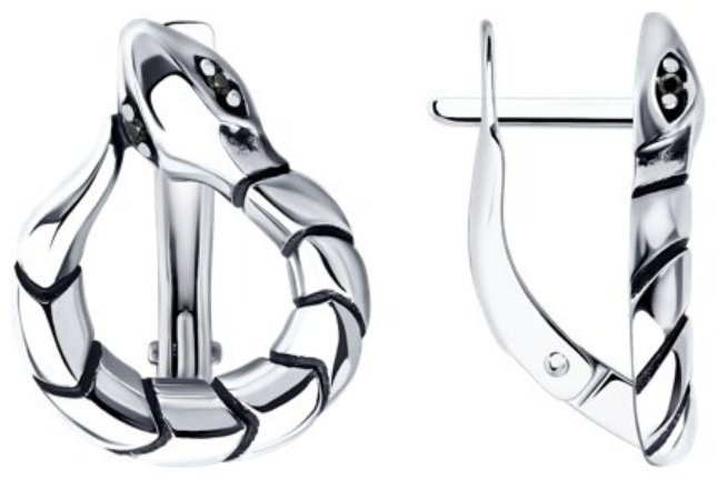 Серьги Diamant 95-120-02292-1 вес 2.9 г серебро, фианит купить,NaN