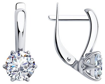 Серьги Diamant 94-120-01633-1_3,18 вес 3.18 г серебро, фианит купить,NaN