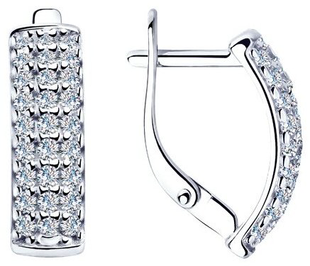 Серьги Diamant 94-120-01644-1 вес 3.15 г серебро, фианит купить,NaN