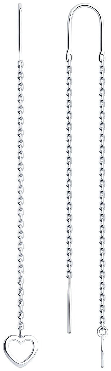 Серьги Diamant 94-123-01430-1_1,81 вес 1.81 г серебро, без вставок купить,NaN