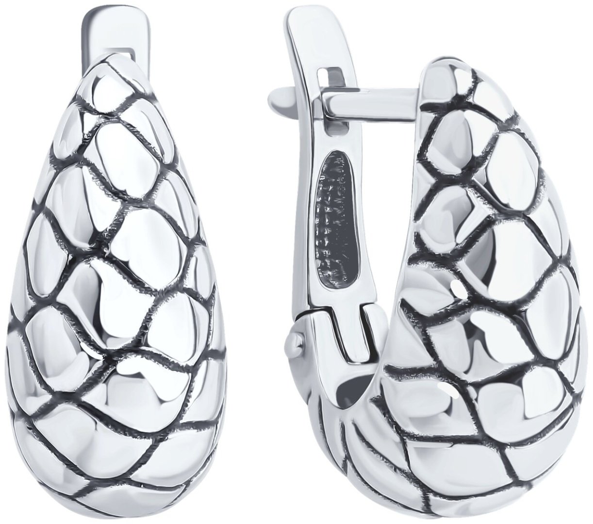 Серьги Diamant 95-120-02655-1 вес 3.5 г серебро, без вставок купить,NaN