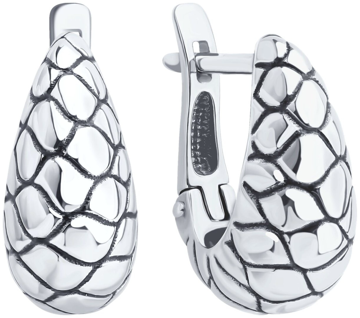 Серьги Diamant 95-120-02655-1 вес 3.5 г серебро, без вставок купить,NaN