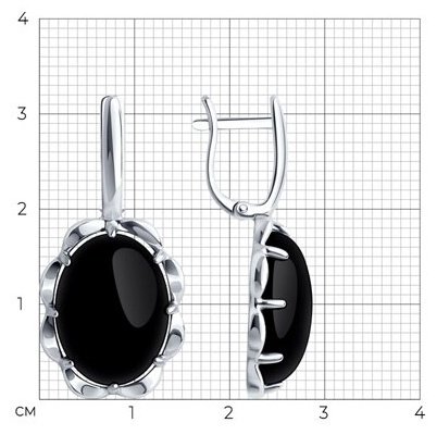 Серьги Diamant 94-320-01916-1 вес 6.74 г серебро, агат купить,NaN