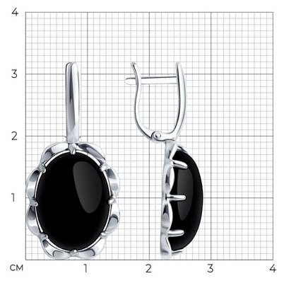 Серьги Diamant 94-320-01916-1 вес 6.74 г серебро, агат купить,NaN