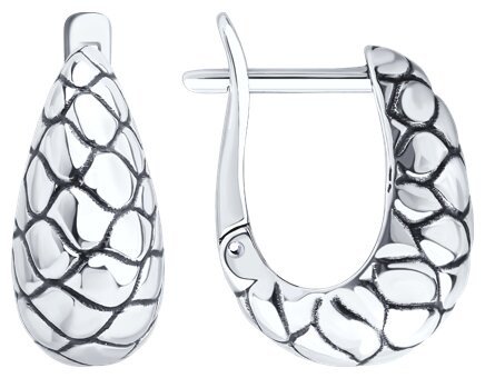Серьги Diamant 95-120-02655-1 вес 3.73 г серебро, без вставок купить,NaN