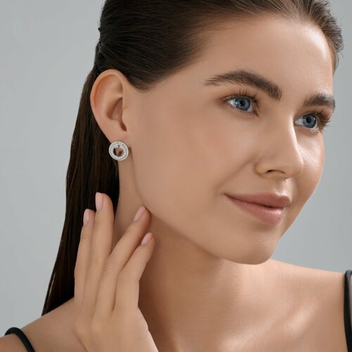 Серьги Diamant 94-120-02271-1 вес 3.42 г серебро, фианит купить,NaN