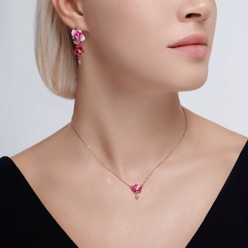Серьги Diamant 93-121-01976-1 вес 5.8 г серебро, эмаль, фианит купить,NaN