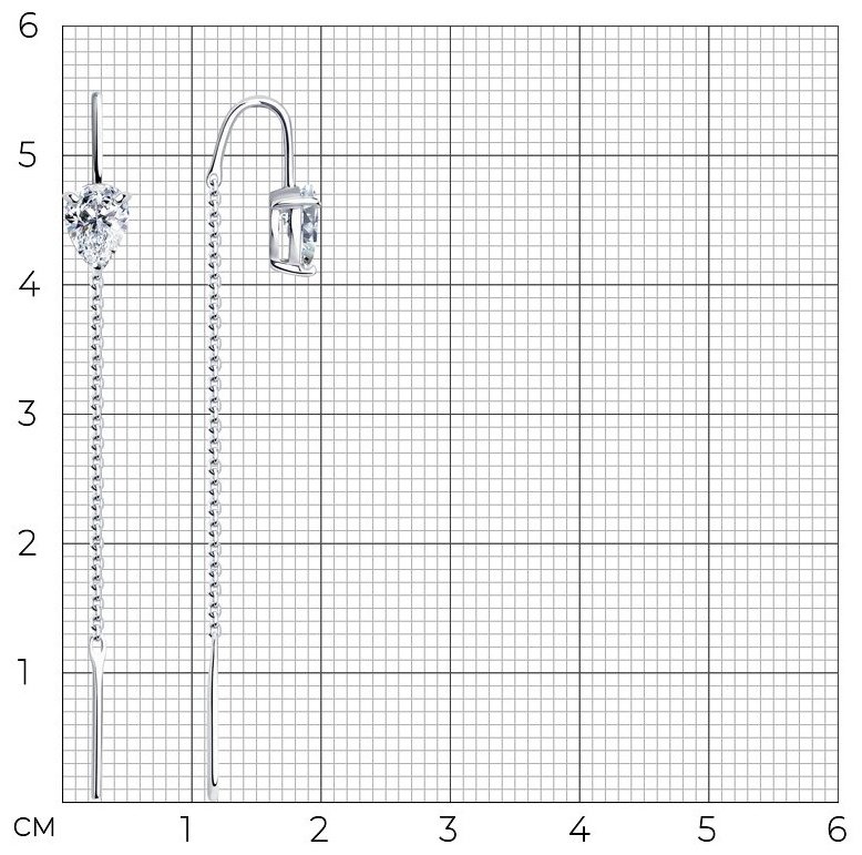 Серьги Diamant 94-123-01501-1 вес 1.41 г серебро, фианит купить,NaN