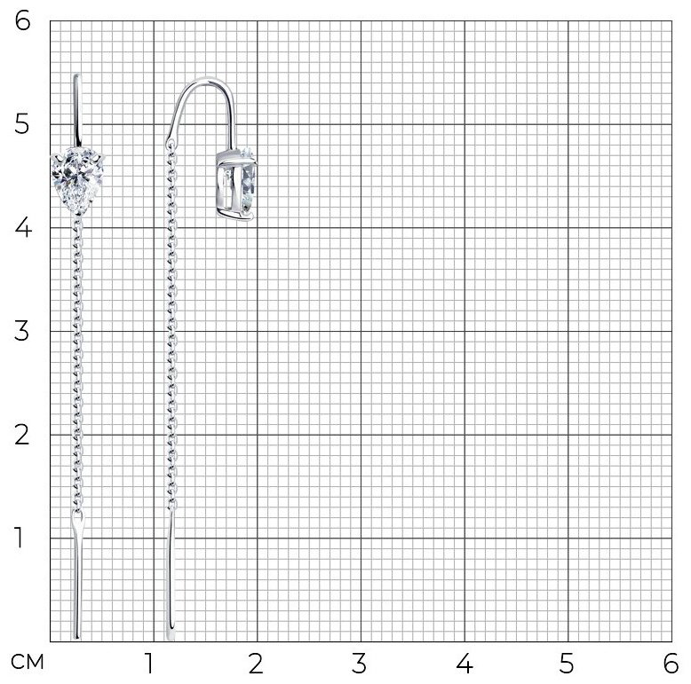Серьги Diamant 94-123-01501-1 вес 1.41 г серебро, фианит купить,NaN