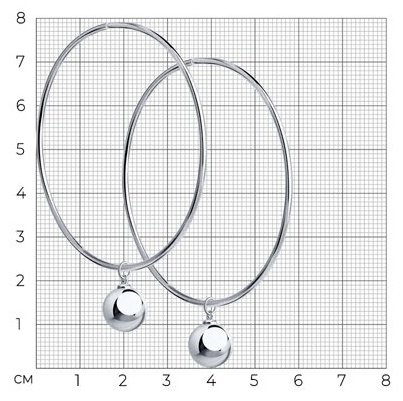 Серьги Diamant 94-124-01483-1 вес 6.11 г серебро, без вставок купить,NaN