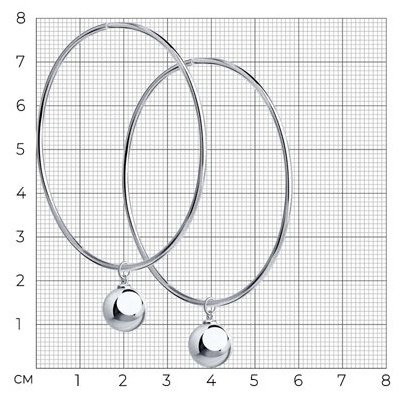 Серьги Diamant 94-124-01483-1 вес 6.11 г серебро, без вставок купить,NaN