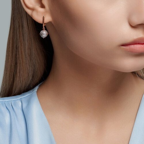 Серьги Diamant 93-121-01987-1 вес 3.75 г серебро, фианит купить,NaN
