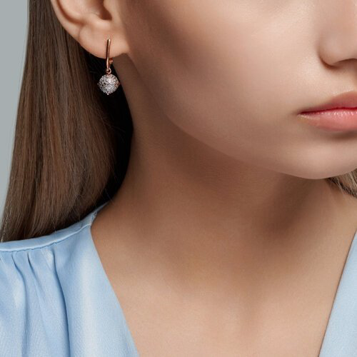 Серьги Diamant 93-121-01987-1 вес 3.75 г серебро, фианит купить,NaN
