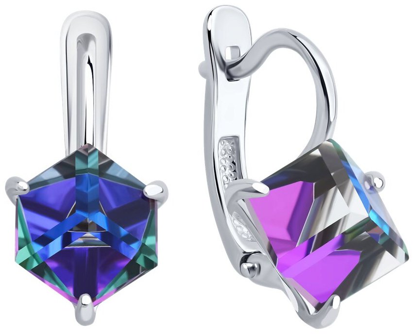Серьги Diamant 94-120-02383-3 вес 3.075 г серебро, кристалл Swarovski купить,NaN