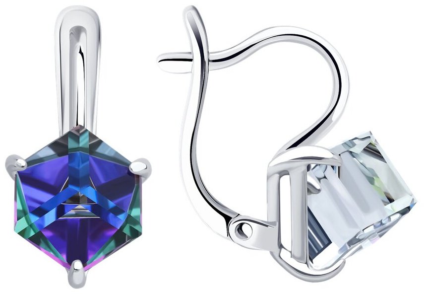 Серьги Diamant 94-120-02383-3 вес 3.075 г серебро, кристалл Swarovski купить,NaN