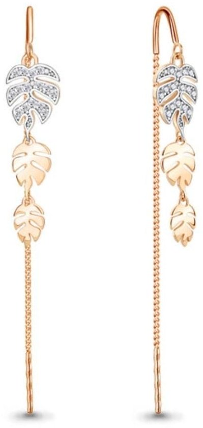 Серьги AQUAMARINE 49887А вес 2.75 г серебро, фианит купить,NaN