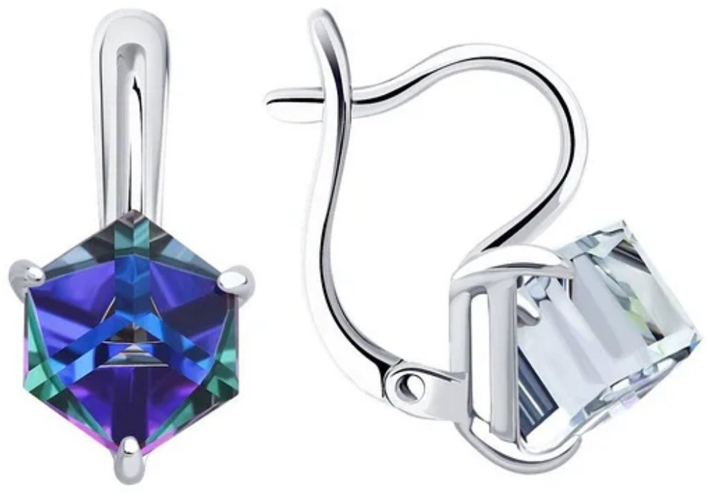 Серьги Diamant 94-120-02383-3 вес 3.11 г серебро, кристалл Swarovski купить,NaN