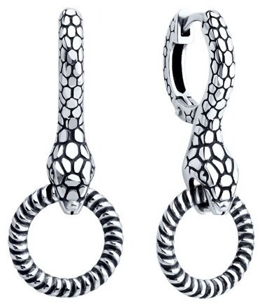 Серьги Diamant 95-121-02293-1 вес 5.25 г серебро, без вставок купить,NaN