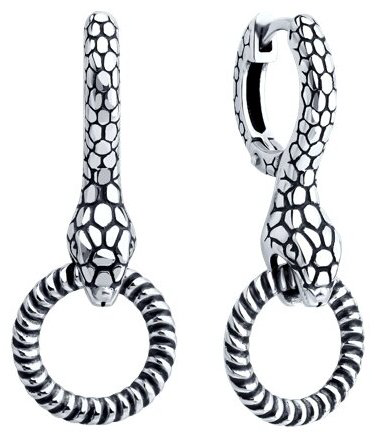 Серьги Diamant 95-121-02293-1 вес 5.25 г серебро, без вставок купить,NaN
